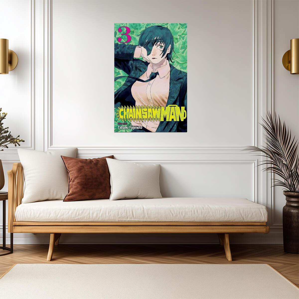 Chainsaw Man Manga Poster | Himeno Volume 3 Cover - Anime Poster