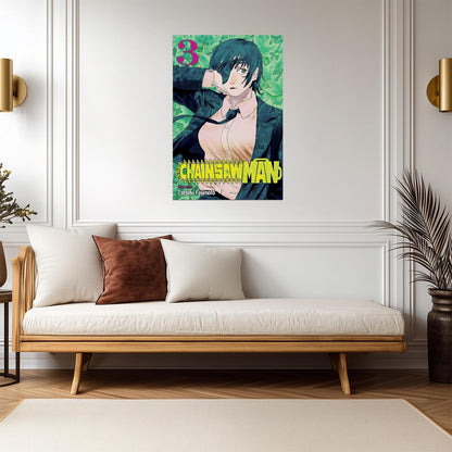 Chainsaw Man Manga Poster | Himeno Volume 3 Cover - Anime Poster
