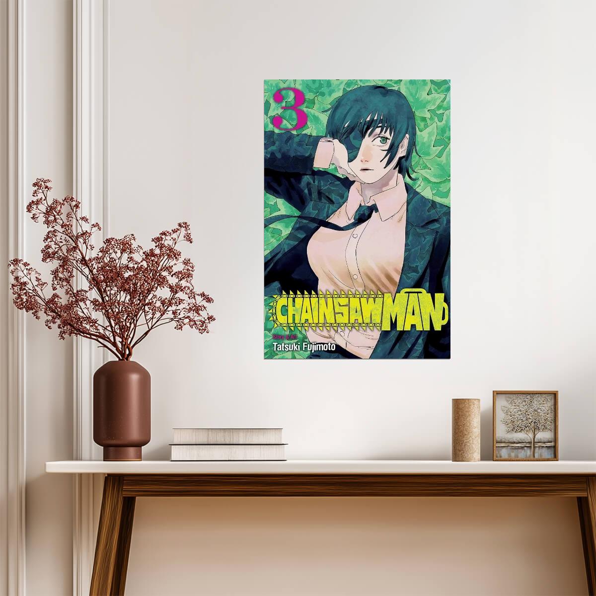 Chainsaw Man Manga Poster | Himeno Volume 3 Cover - Anime Poster