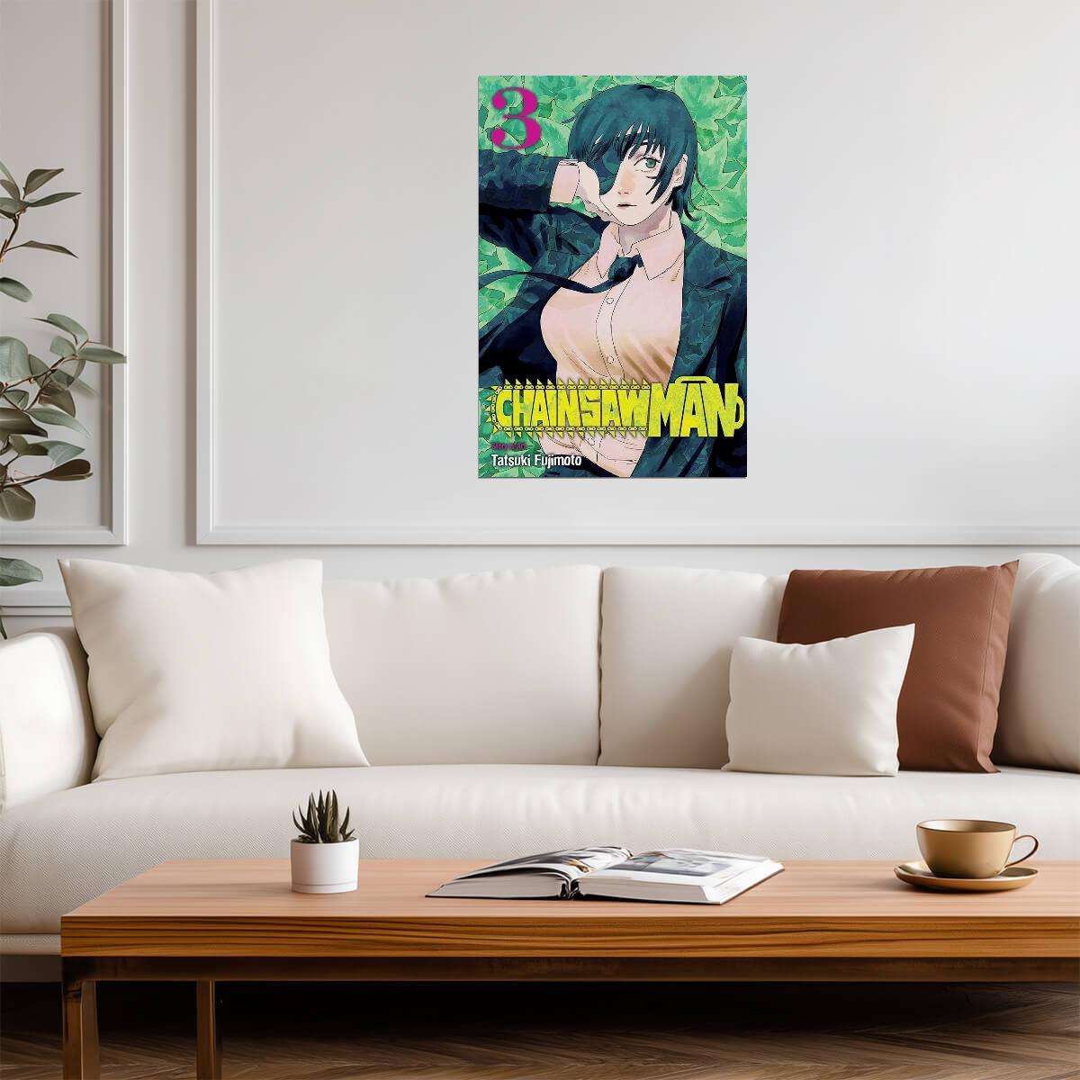 Chainsaw Man Manga Poster | Himeno Volume 3 Cover - Anime Poster