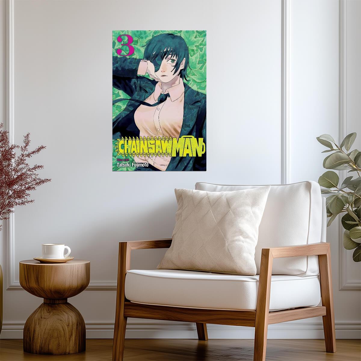 Chainsaw Man Manga Poster | Himeno Volume 3 Cover - Anime Poster