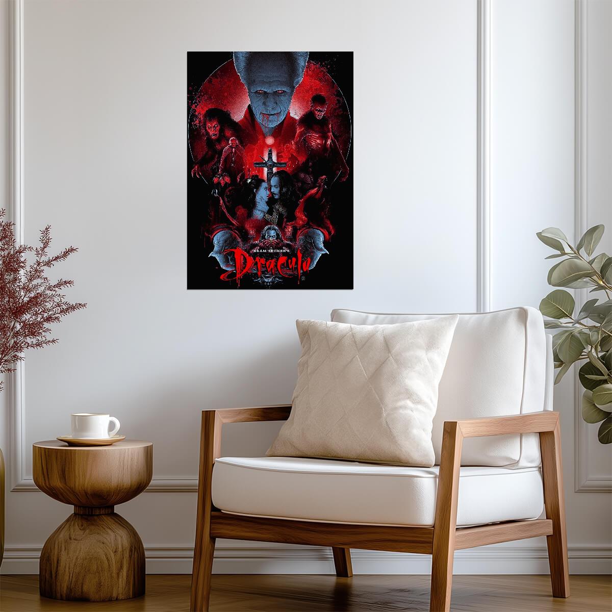 Bram Stoker's Dracula 1992 Movie Poster | Vampire and Cast Illustration - Movies & TV Poster