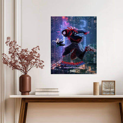 Spider-Man Across the Spider-Verse Movie Poster | Miles and Gwen City Leap - Movies & TV Poster