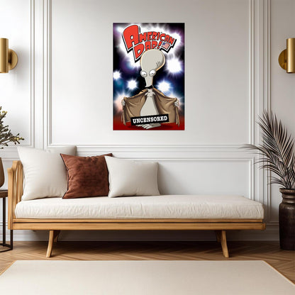 American Dad Poster | Roger Uncensored Cartoon Print - Movies & TV Poster
