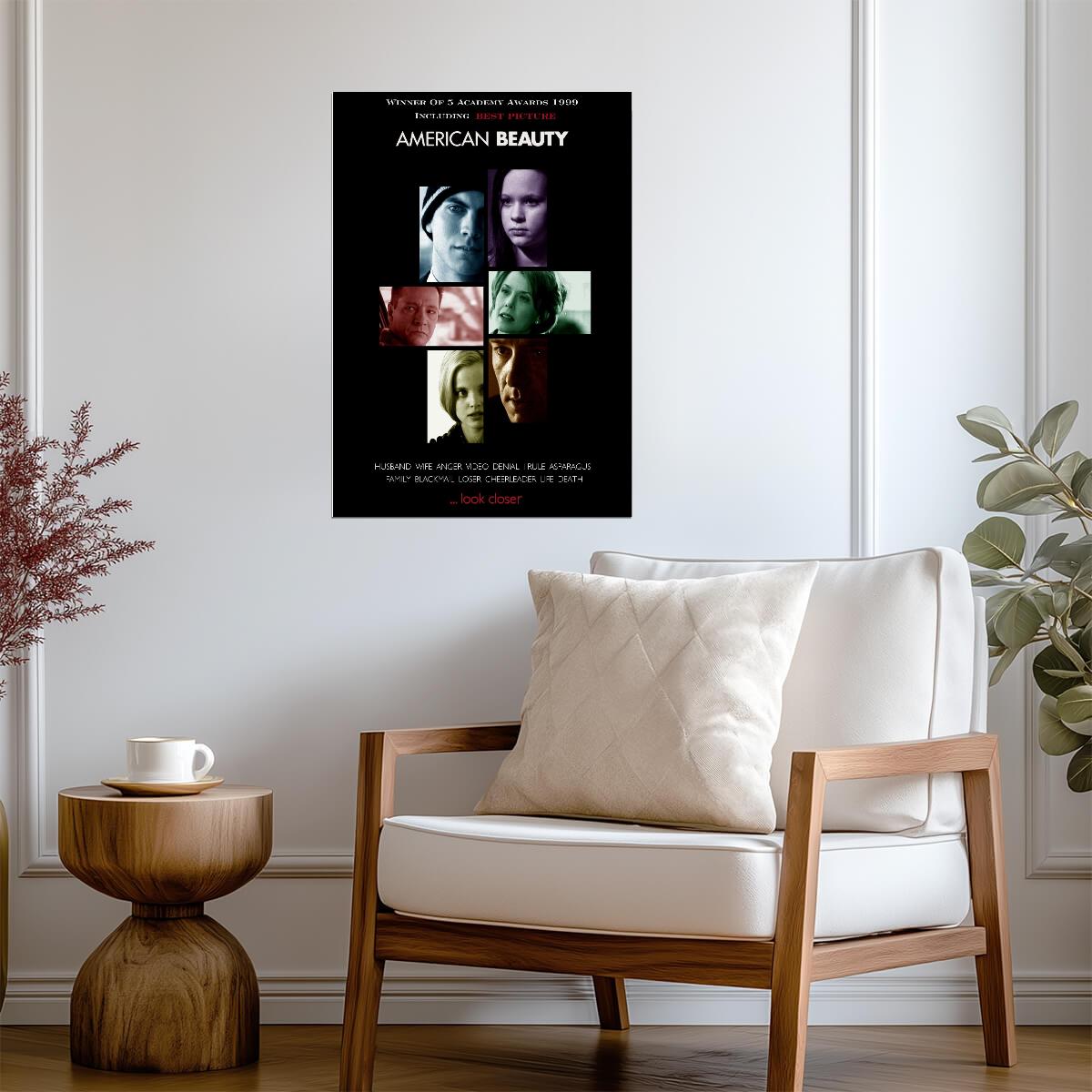American Beauty 1999 Movie Poster | Cast Portrait Collage Print - Movies & TV Poster