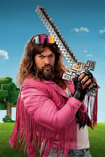 A Minecraft Movie Poster | Jason Momoa as Garrett | Sword Movie Portrait - Movies & TV Poster