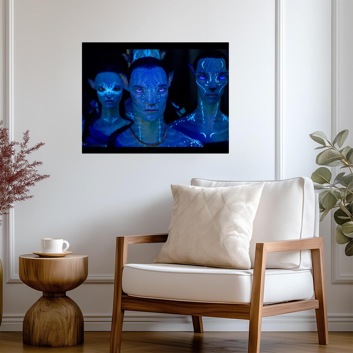 Avatar 2009 Movie Poster | Three Bioluminescent Na'vi Portraits - Movies & TV Poster