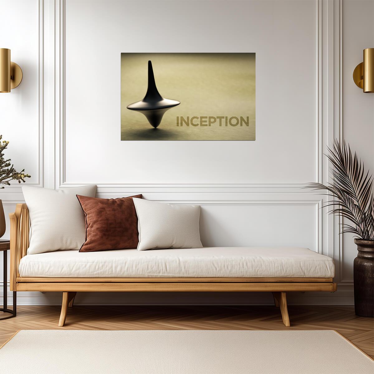 Inception Movie Poster | Spinning Top on a Wooden Table - Movies & TV Poster