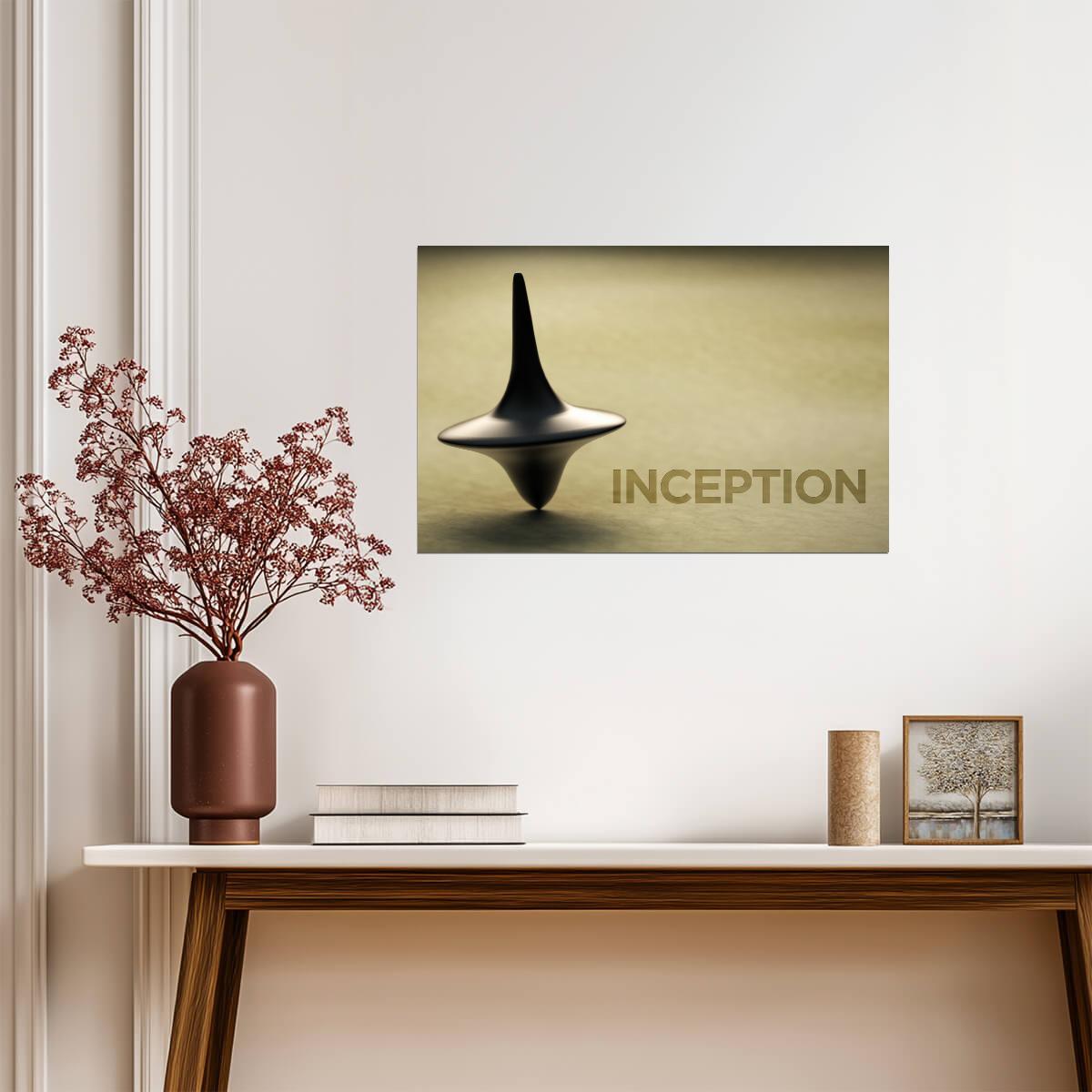 Inception Movie Poster | Spinning Top on a Wooden Table - Movies & TV Poster