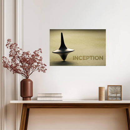 Inception Movie Poster | Spinning Top on a Wooden Table - Movies & TV Poster