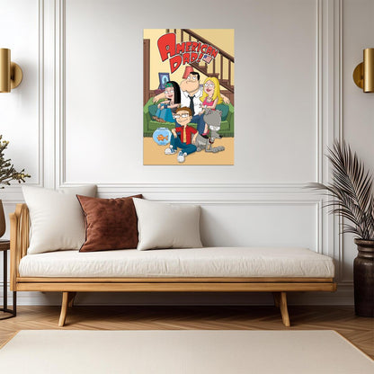 American Dad Poster | Smith Family in the Living Room - Movies & TV Poster