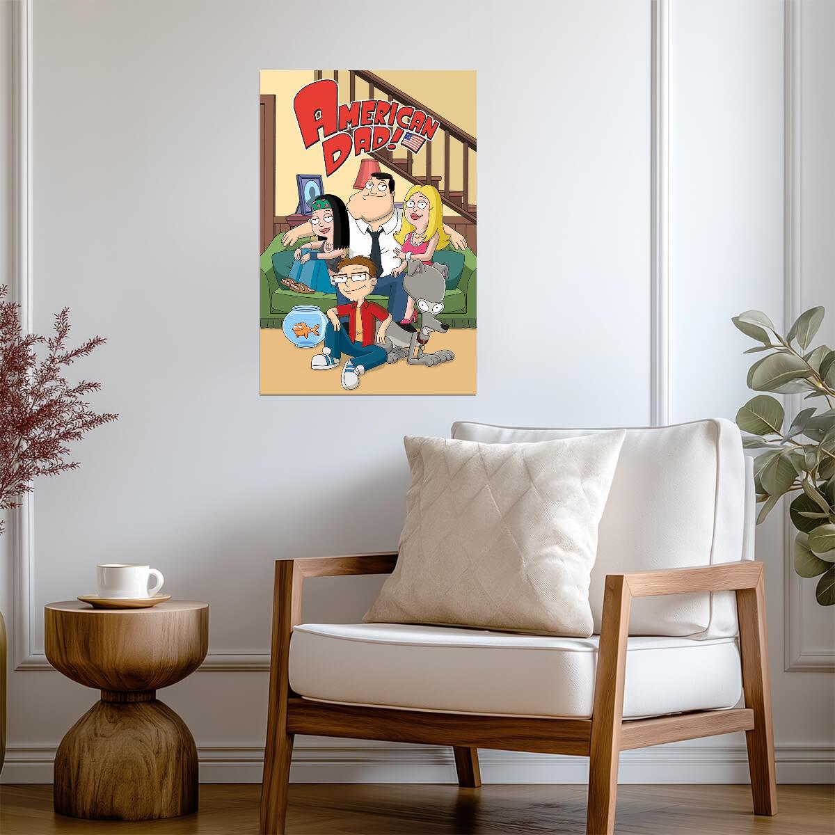 American Dad Poster | Smith Family in the Living Room - Movies & TV Poster