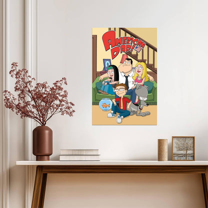 American Dad Poster | Smith Family in the Living Room - Movies & TV Poster