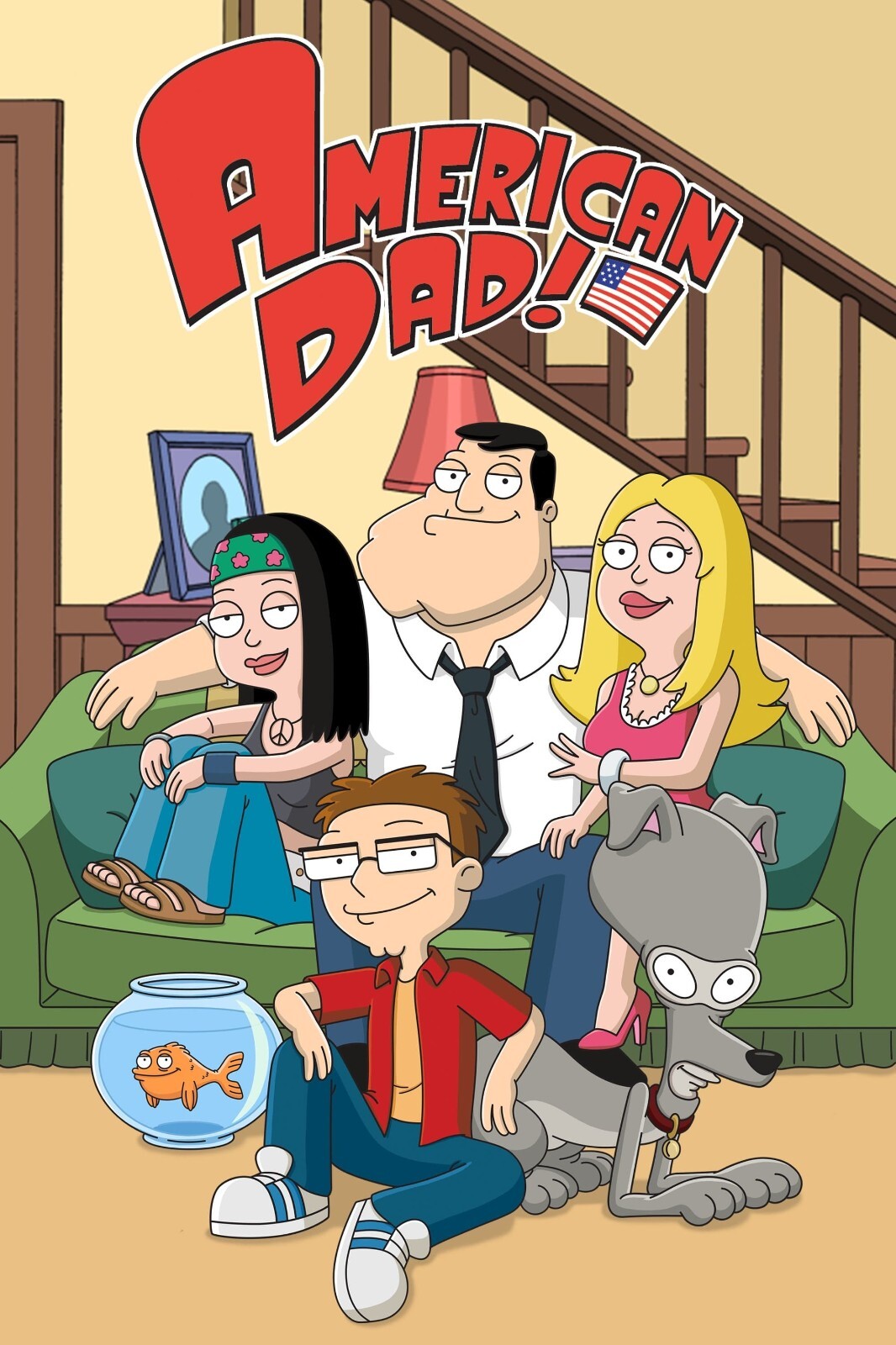 American Dad Poster | Smith Family in the Living Room - Movies & TV Poster