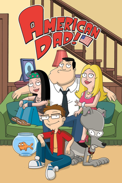 American Dad Poster | Smith Family in the Living Room - Movies & TV Poster