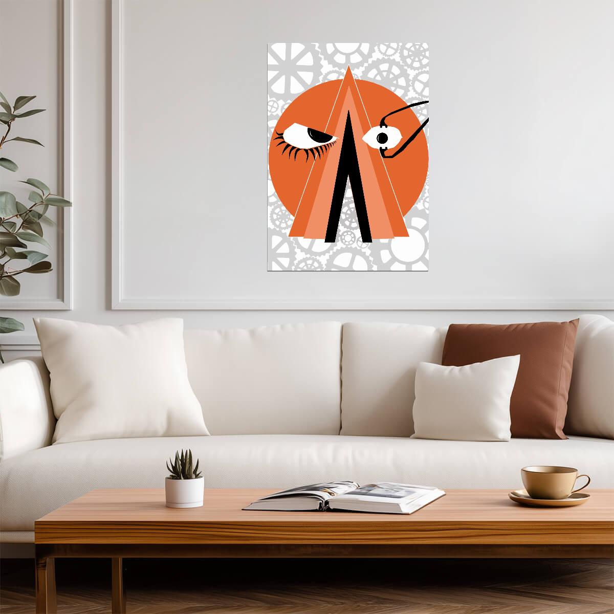 A Clockwork Orange Poster | Letter A and Eyes Graphic Print - Movies & TV Poster