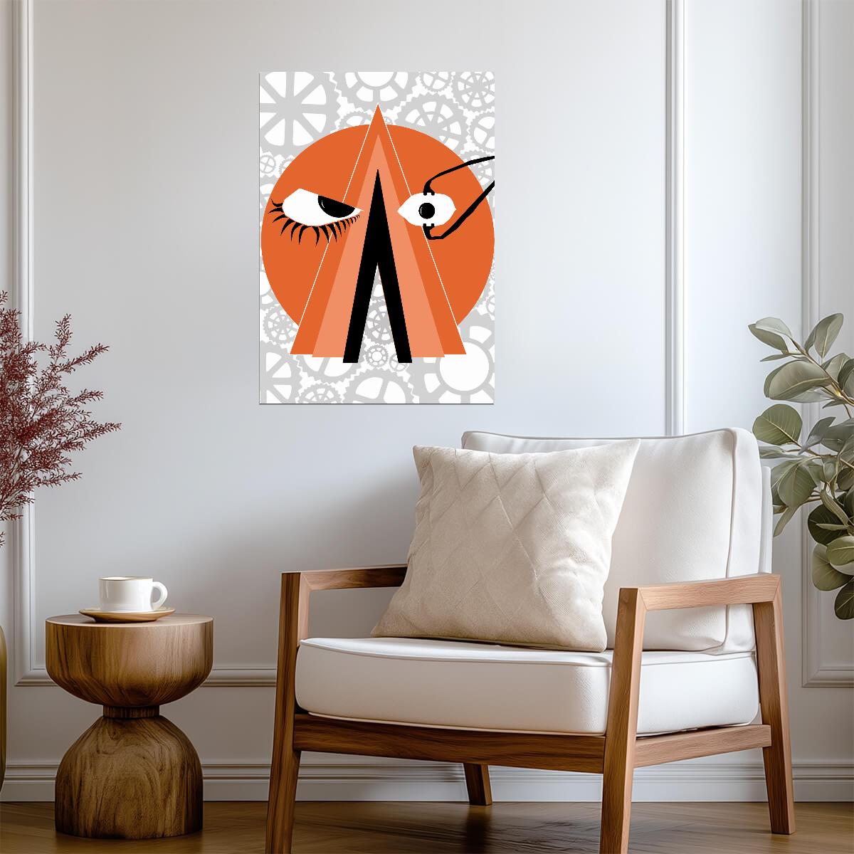 A Clockwork Orange Poster | Letter A and Eyes Graphic Print - Movies & TV Poster