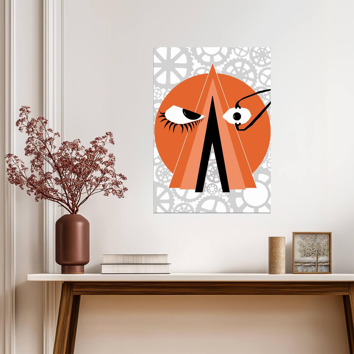 A Clockwork Orange Poster | Letter A and Eyes Graphic Print - Movies & TV Poster