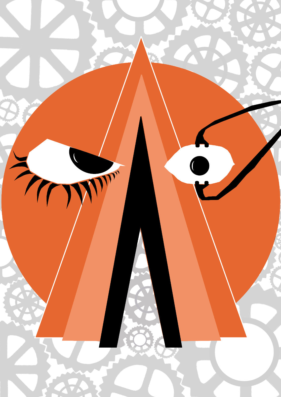 A Clockwork Orange Poster | Letter A and Eyes Graphic Print - Movies & TV Poster