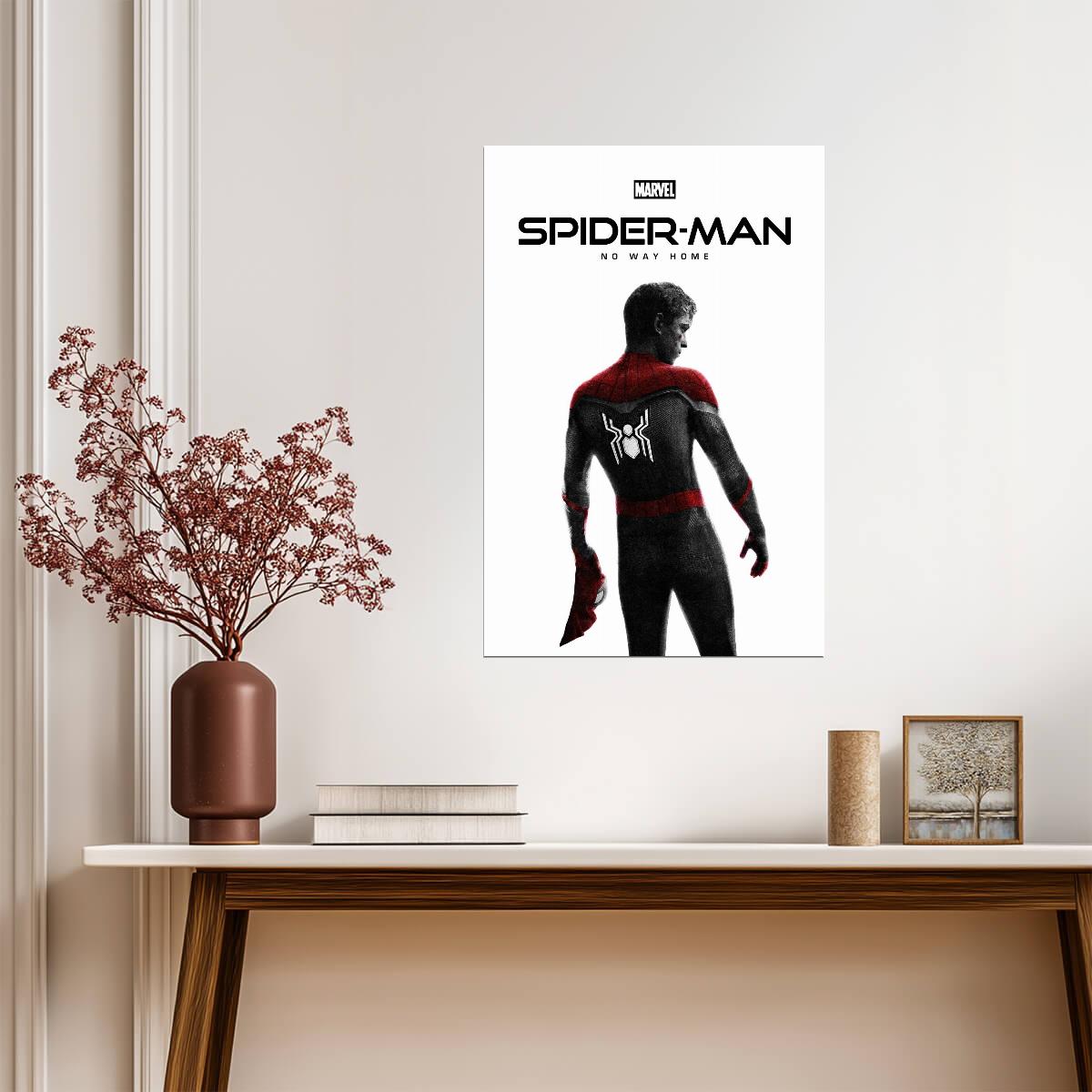 Spider-Man No Way Home Movie Poster | Peter Parker on White - Movies & TV Poster