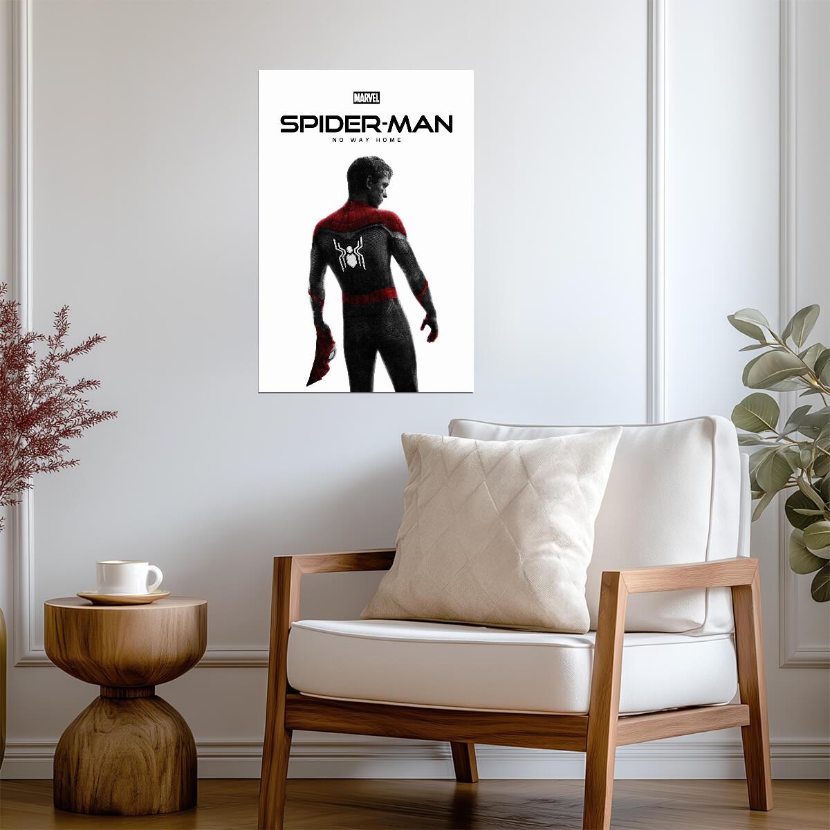 Spider-Man No Way Home Movie Poster | Peter Parker on White - Movies & TV Poster