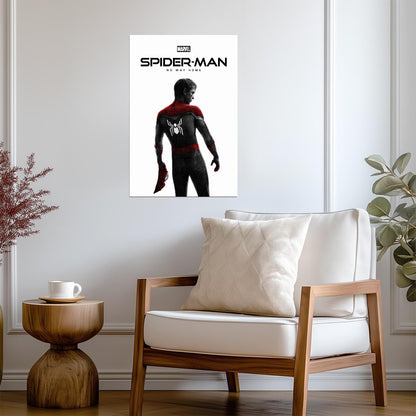Spider-Man No Way Home Movie Poster | Peter Parker on White - Movies & TV Poster