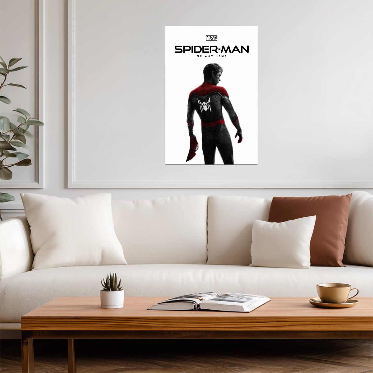 Spider-Man No Way Home Movie Poster | Peter Parker on White - Movies & TV Poster