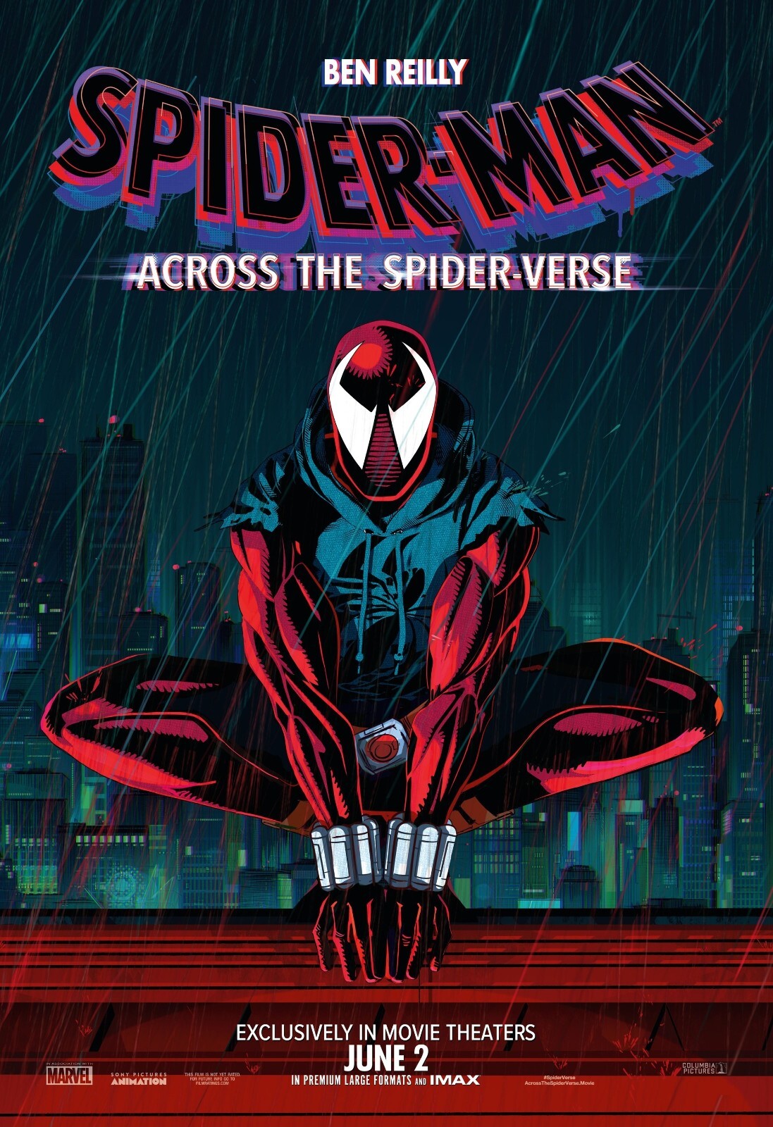 Spider-Man Across the Spider-Verse Movie Poster | Ben Reilly in the Rain - Movies & TV Poster