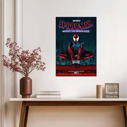 Spider-Man Across the Spider-Verse Movie Poster | Ben Reilly in the Rain - Movies & TV Poster
