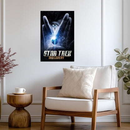 Star Trek Discovery TV Series Poster | Vulcan Salute with a Blue Eye - Movies & TV Poster