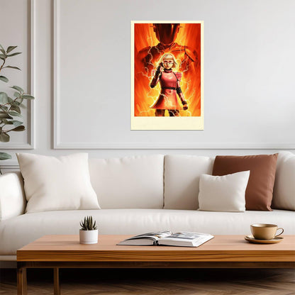 M3GAN 2.0 Movie Poster | Armored Android with Lightning - Movies & TV Poster