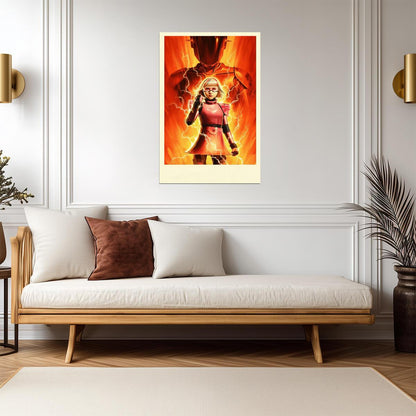 M3GAN 2.0 Movie Poster | Armored Android with Lightning - Movies & TV Poster