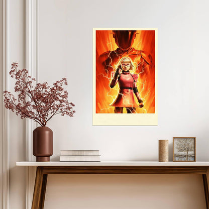 M3GAN 2.0 Movie Poster | Armored Android with Lightning - Movies & TV Poster