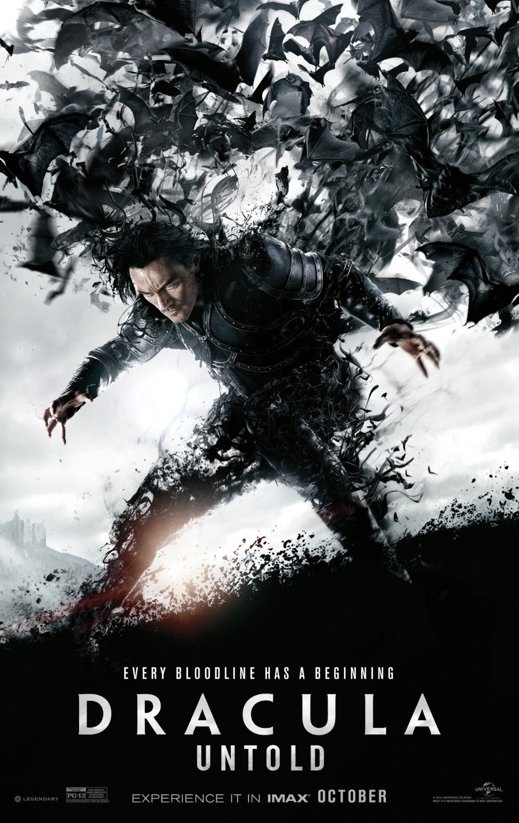 Dracula Untold Movie Poster | Luke Evans Emerging from a Swarm of Bats - Movies & TV Poster
