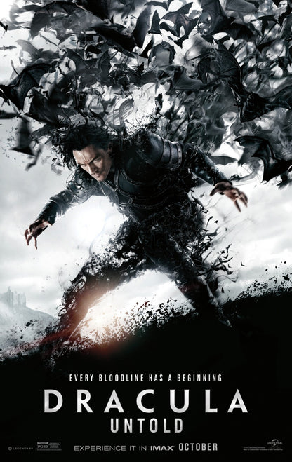 Dracula Untold Movie Poster | Luke Evans Emerging from a Swarm of Bats - Movies & TV Poster