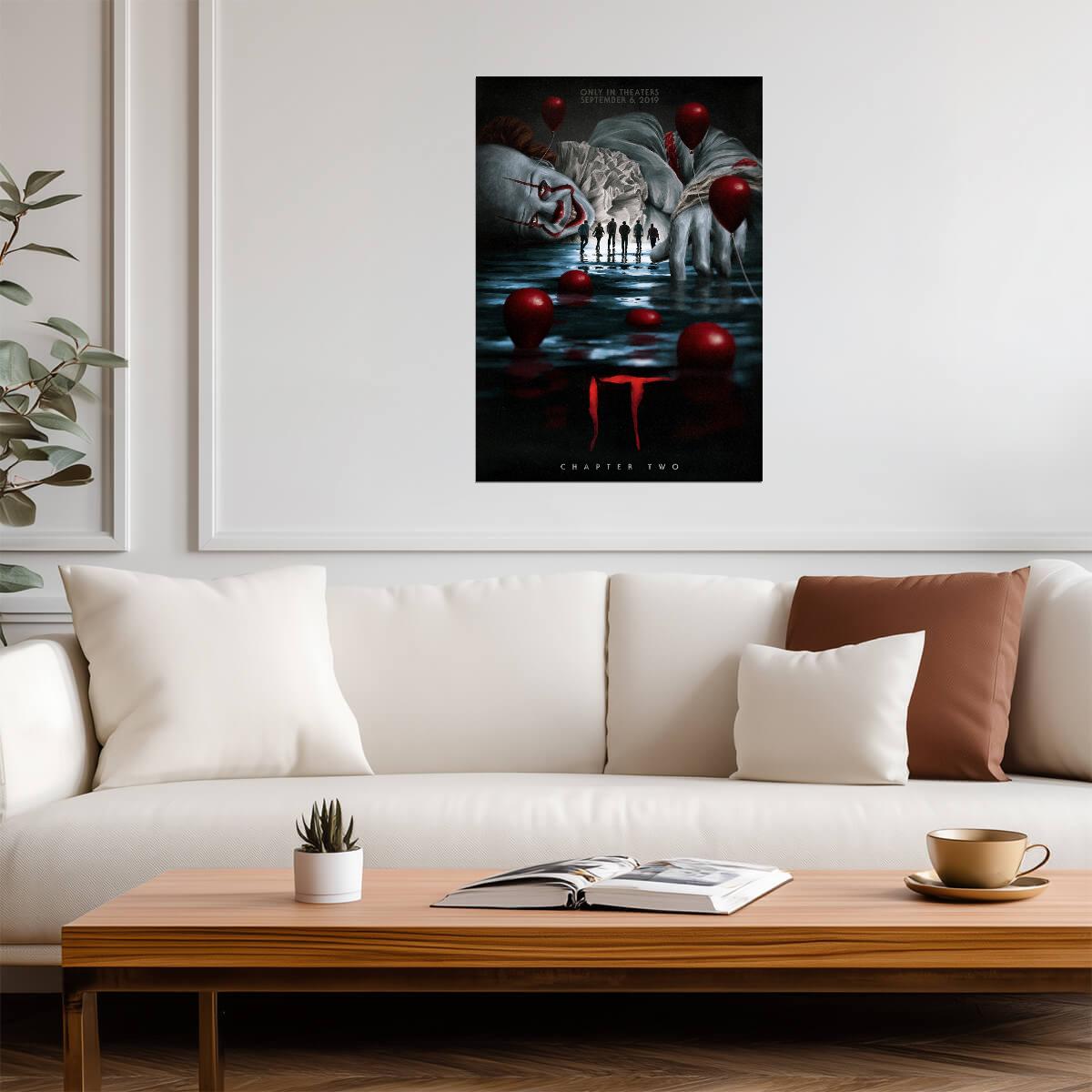 IT Chapter Two Movie Poster | Giant Pennywise Above the Losers Club - Movies & TV Poster