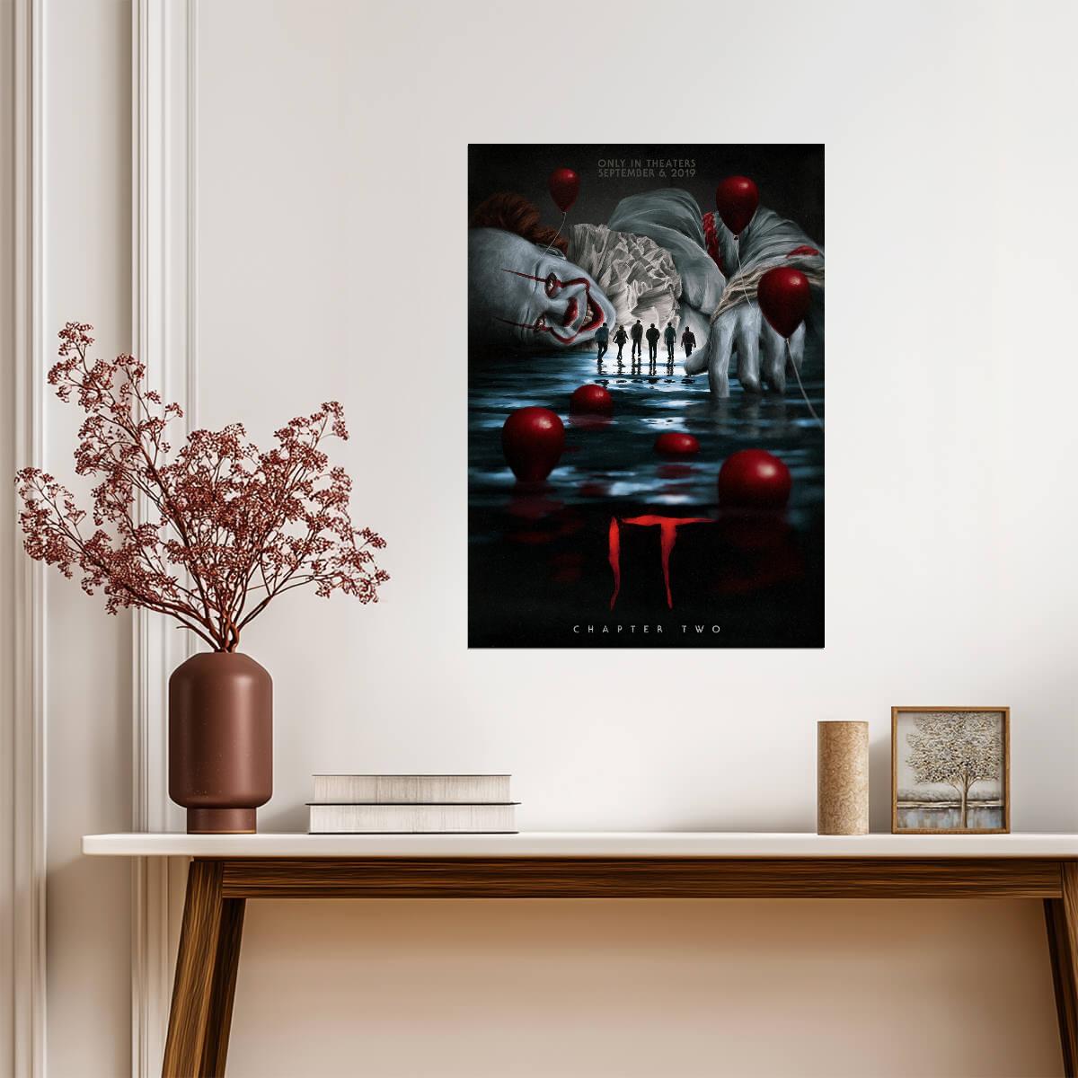 IT Chapter Two Movie Poster | Giant Pennywise Above the Losers Club - Movies & TV Poster