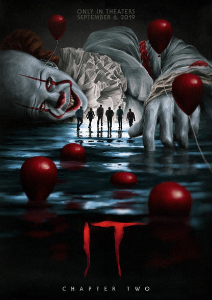 IT Chapter Two Movie Poster | Giant Pennywise Above the Losers Club - Movies & TV Poster