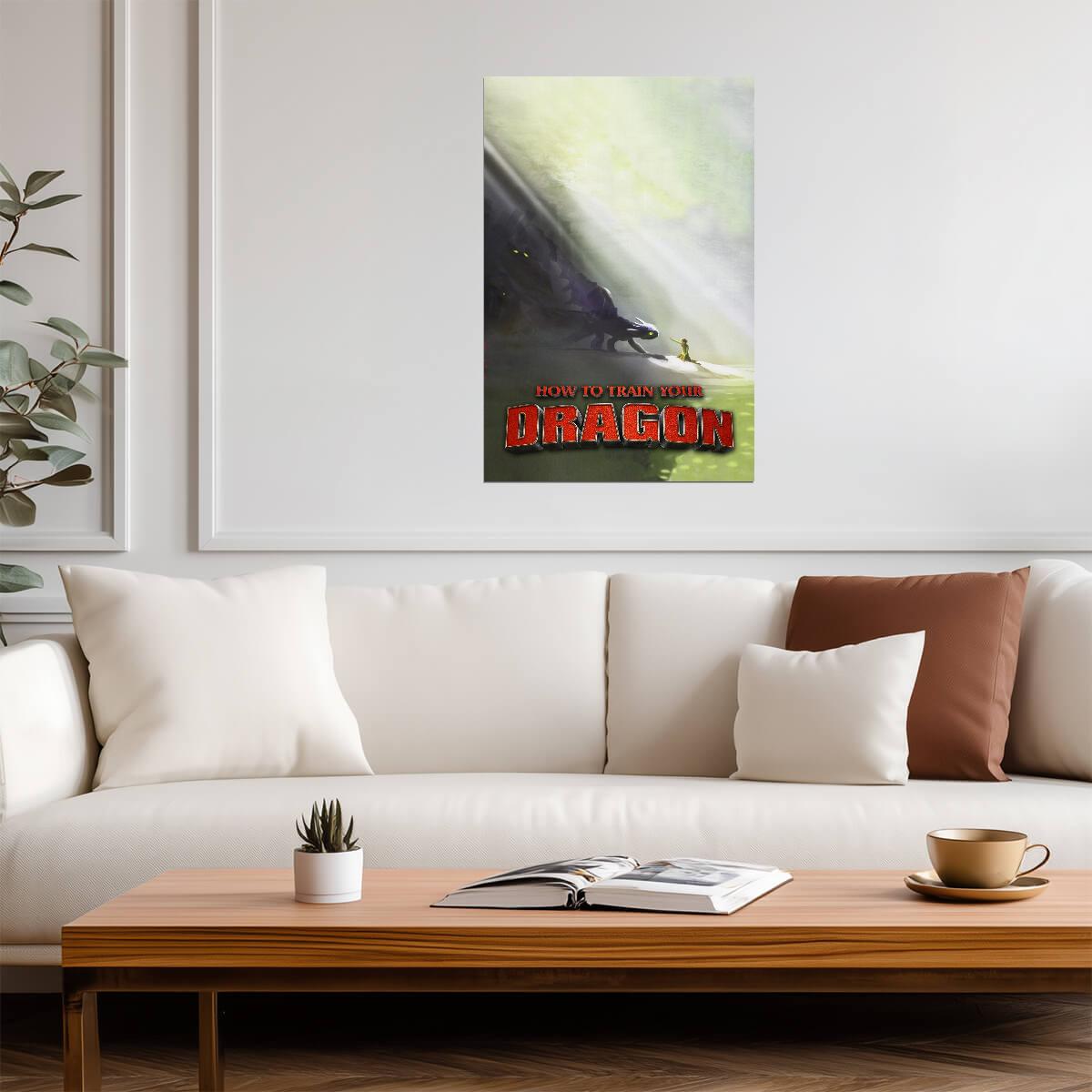 How to Train Your Dragon 2010 Movie Poster | First Touch in the Forest - Movies & TV Poster