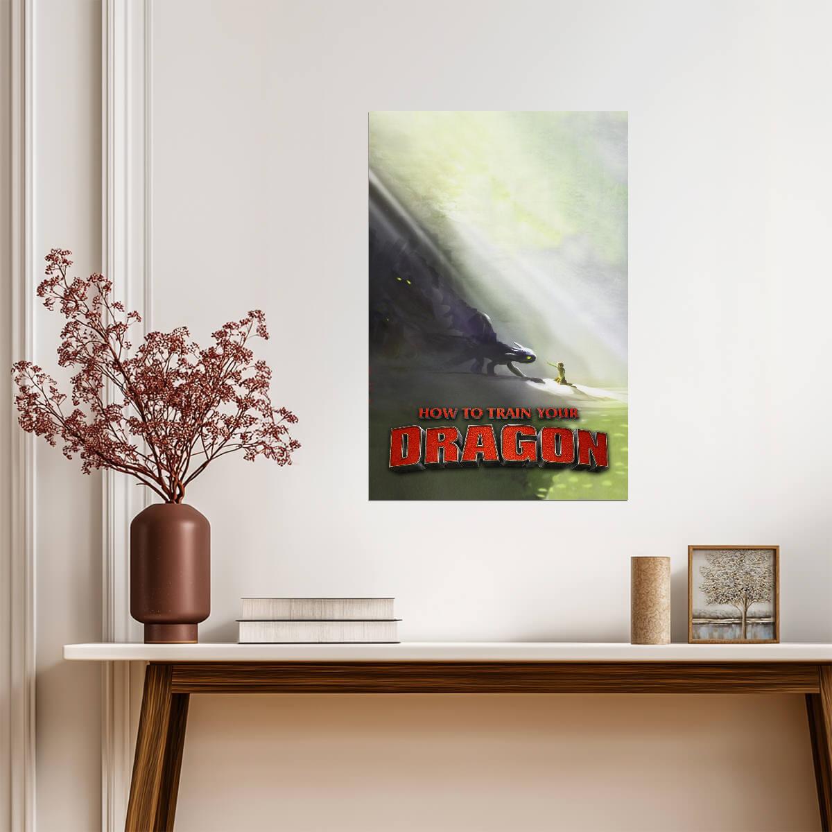How to Train Your Dragon 2010 Movie Poster | First Touch in the Forest - Movies & TV Poster