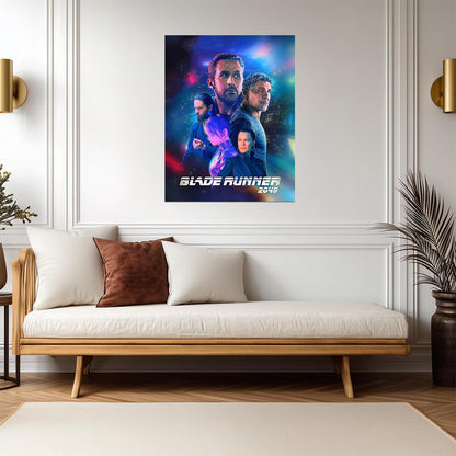 Blade Runner 2049 Movie Poster | Cast Portraits against Colored Light - Movies & TV Poster