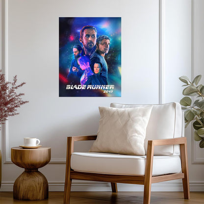 Blade Runner 2049 Movie Poster | Cast Portraits against Colored Light - Movies & TV Poster
