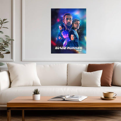 Blade Runner 2049 Movie Poster | Cast Portraits against Colored Light - Movies & TV Poster