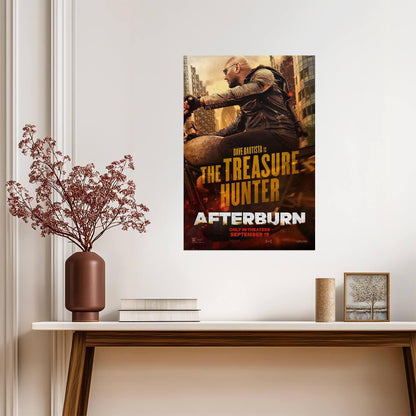 Afterburn 2025 Movie Poster | Dave Bautista as the Treasure Hunter - Movies & TV Poster