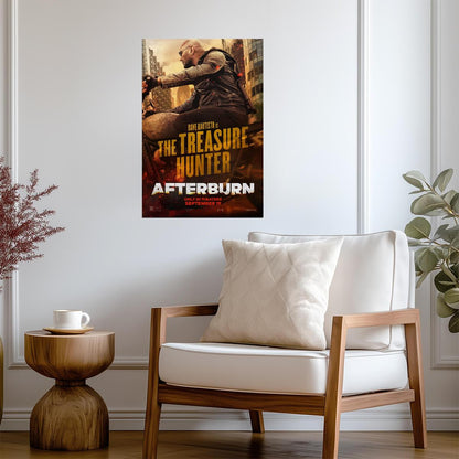 Afterburn 2025 Movie Poster | Dave Bautista as the Treasure Hunter - Movies & TV Poster