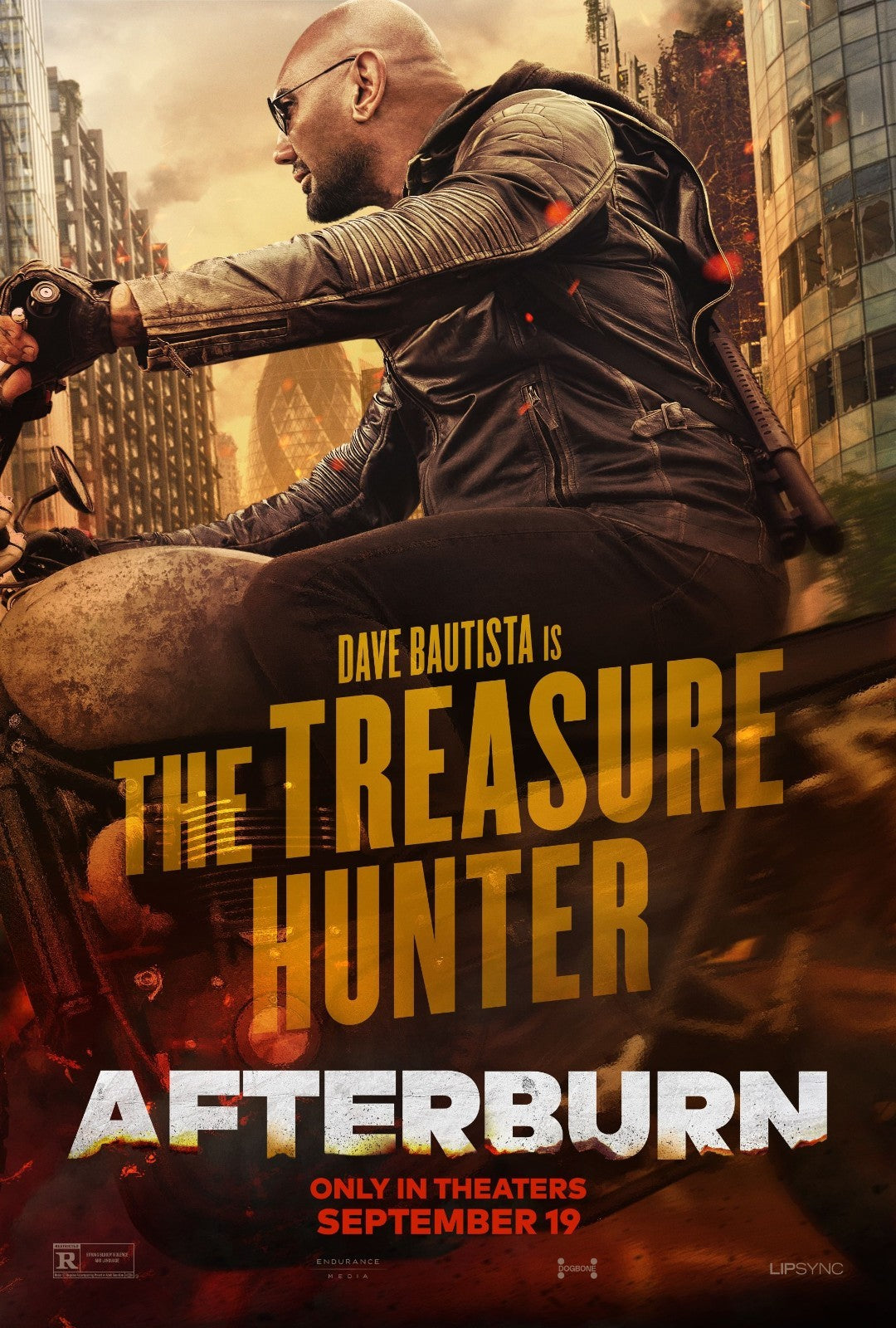 Afterburn 2025 Movie Poster | Dave Bautista as the Treasure Hunter - Movies & TV Poster