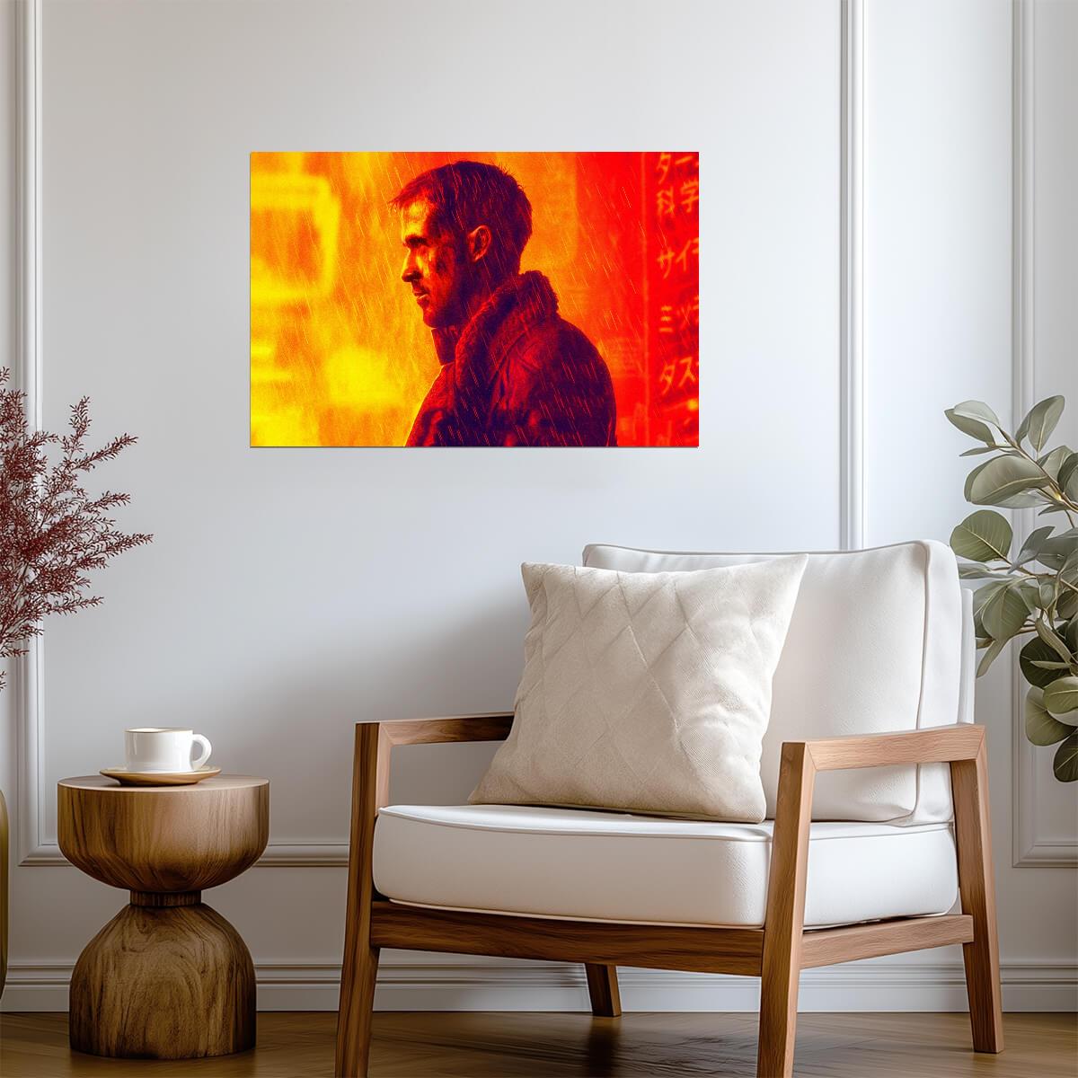 Blade Runner 2049 Movie Poster | Officer K in Orange Light - Movies & TV Poster