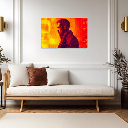 Blade Runner 2049 Movie Poster | Officer K in Orange Light - Movies & TV Poster