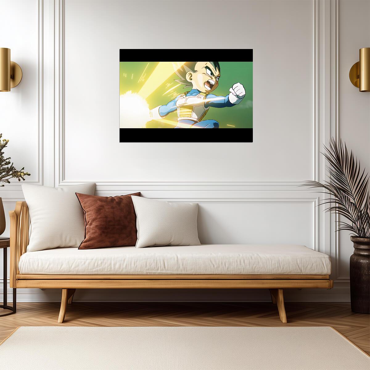 Dragon Ball Daima Poster | Vegeta Mini in Battle - Anime Poster