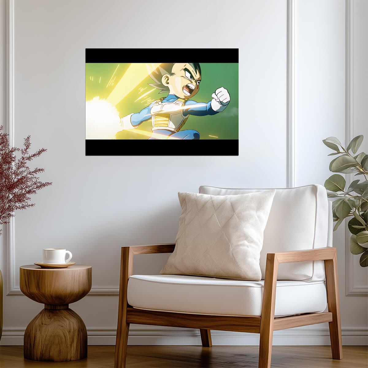 Dragon Ball Daima Poster | Vegeta Mini in Battle - Anime Poster